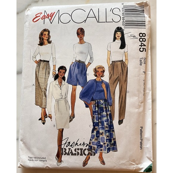 Other - McCALL'S 8845 MISSES PULL ON PANTS SHORTS & SKIRTS PATTERN-UNCUT-14-16-18